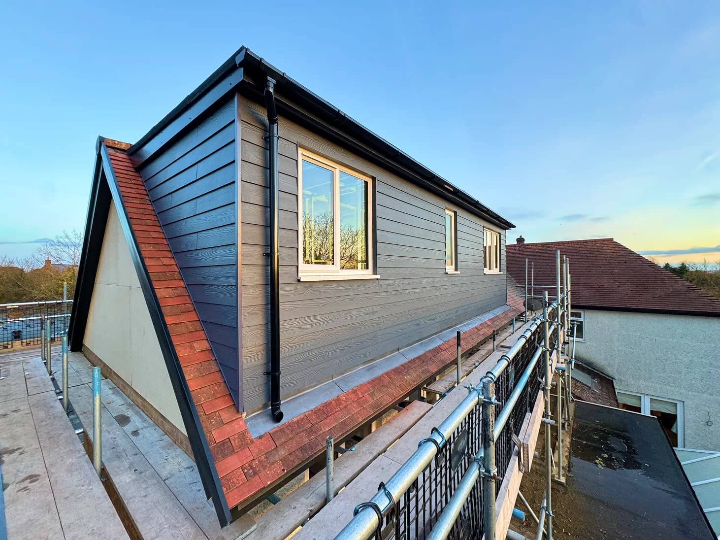 After hip-to-gable loft conversion in Desborough